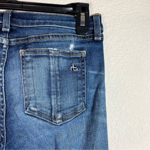 Rag & Bone Dest Chester Blue Distress Low Rise Capri Skinny Jeans Womens Size 26 - Picture 8 of 12